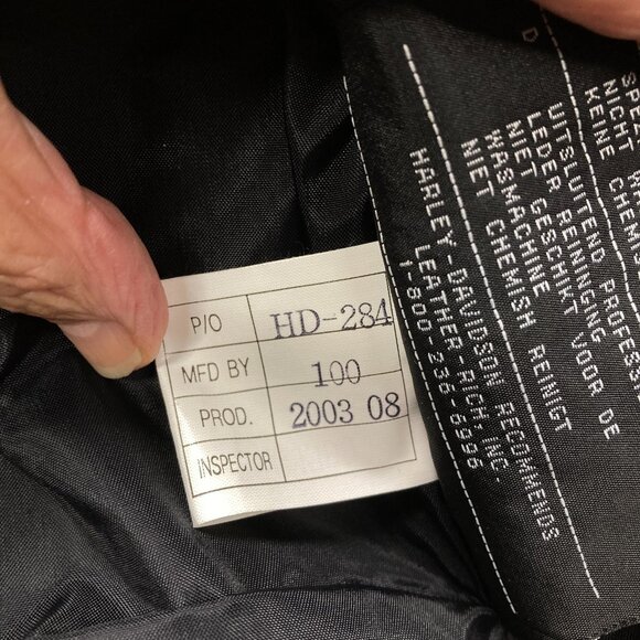 Harley Davidson Black Leather Biker‎ Vest, Women's Large, Embroidered Logo, NEW - Picture 12 of 12